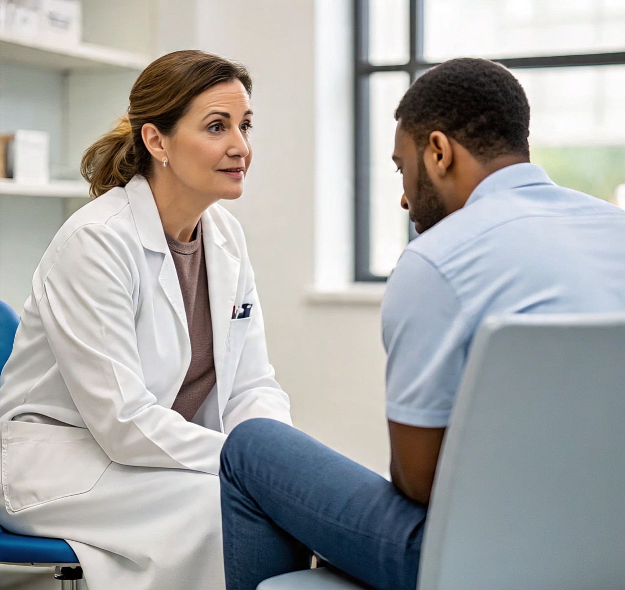 Medical professional administering Spravato treatment