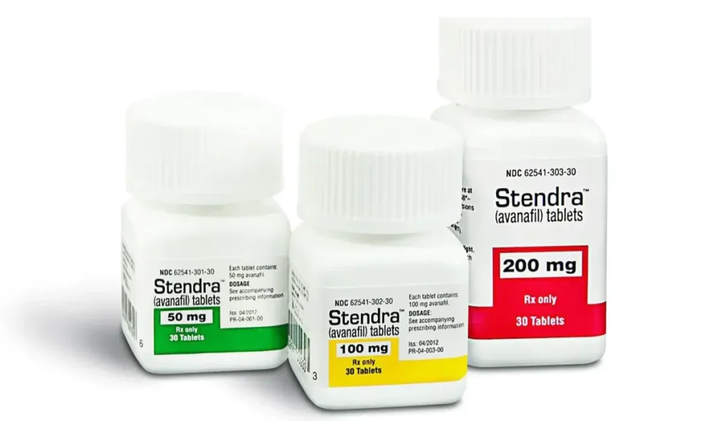 Stendra medicine bottles.