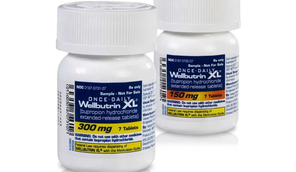 Wellbutrin bottles.